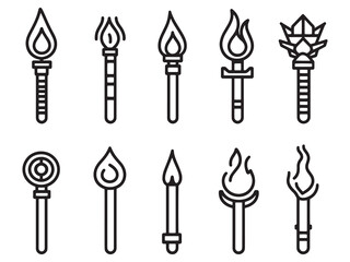 Cutting Torch Minimalist Line Art