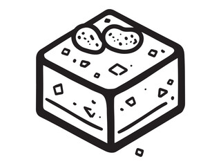 Date Cake Line Icon Set