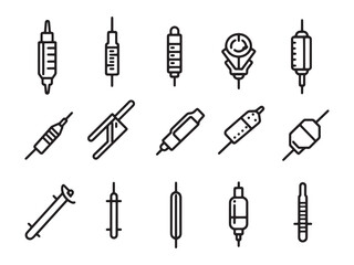 Die Cutting Line Drawing Icons