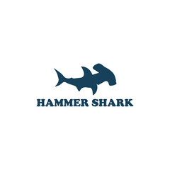 Obraz premium Hammer Shark Vector Logo Animals