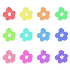 다양한꽃의 인테리어 벡터