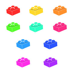 아이들의 블럭 장난감 벡터