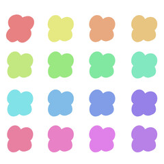 알록달록 꽃의 인테리어 벡터