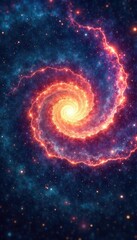 Fototapeta premium A close-up shot of a swirling galaxy, representing the vastness and complexity of thought, sparking curiosity and wonder about the universe and the mysteries within , thinking, nature, otherworldly