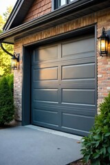 Fototapeta premium Secure your valuable possessions with a robust garage door and advanced security system Peace of mind guaranteed with effective protection against theft and vandalism , garage security, home security