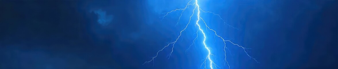 Electric blue bolts illuminate a dark, stormy sky A vibrant, powerful display of nature's energy captured in stunning detail Perfect for backgrounds or design elements , clouds, phenomenon, abstract