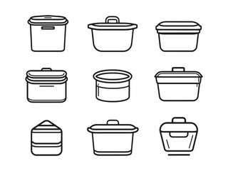 Food Storage Containers Vector
