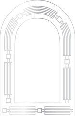 Decorative Silver Art Deco Arch Frame