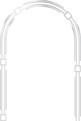 Decorative Silver Art Deco Arch Frame