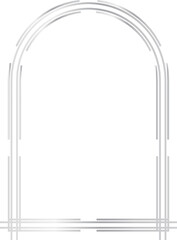 Decorative Silver Art Deco Arch Frame