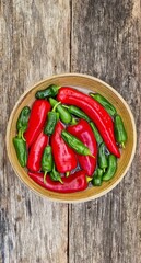red and green peppers