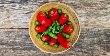 red and green peppers
