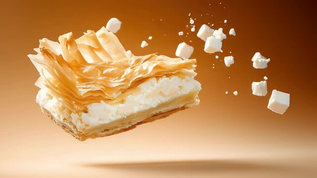 Delicious burek pie with cottage cheese filling