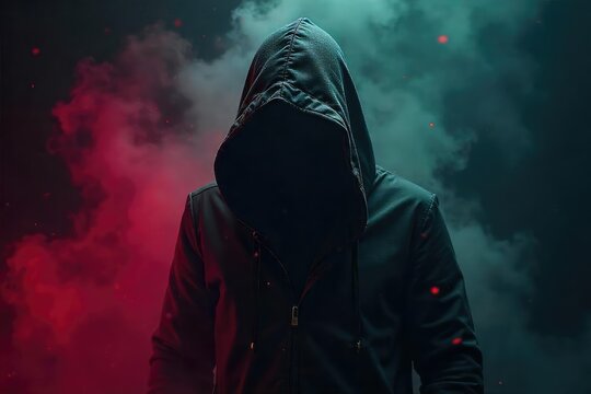 A shadowy figure shrouded in darkness, their intentions unclear, exuding an aura of malice and deceit A sense of unease and impending trouble pervades the image , evil, wickedness, horror