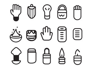 Hand Warmers Ultra Minimalist 2D Line Art Variation