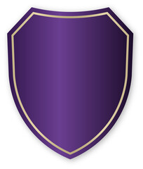 Purple Shield with Gold Border Emblem