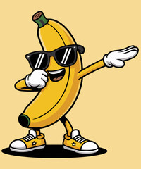 Graphic Banana American USA Flag Dabbing Banana