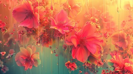 Vibrant floral surrealism