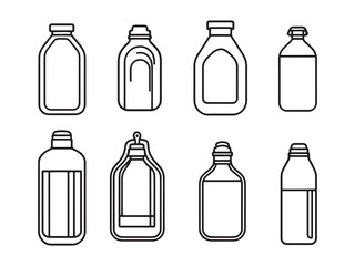 Hot Water Bottle Minimalist 2D Line Art