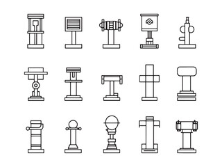 Hydraulic Press Ultra Minimalist 2D Line Art Version