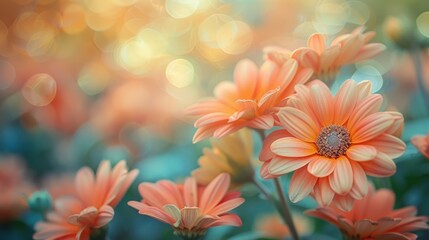 Vibrant orange flowers in a garden setting