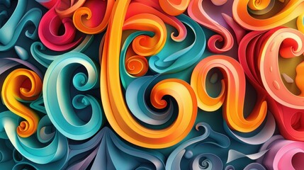 Vibrant swirling abstract design