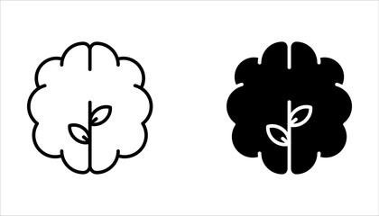 Mental Health icon Set, vector illustration on white background.