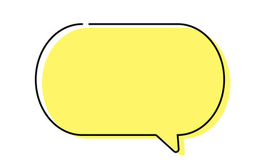 手書き風・黄色のふきだし