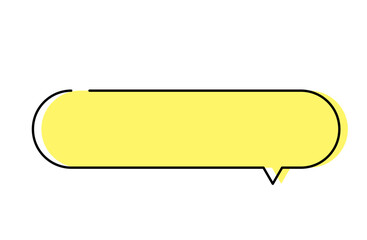 手書き風・黄色のふきだし