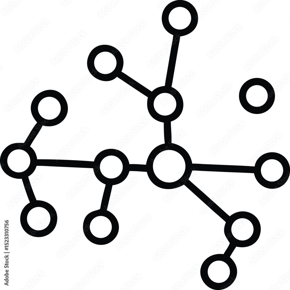 Poster abstract network silhouette depicting nodes and interconnected lines with transparency