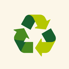 Obraz premium Green Recycle Symbol Vector