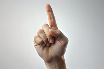 Close-up of a Hand Gesturing Number One A Symbol of Unity, Leadership, and Success