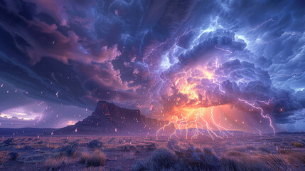Dynamic Close-up of Hailstones in Mid-Air During a Storm