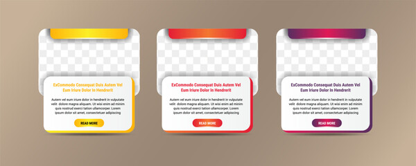 modern infographic text box template,  vertical layout infographics banner. element banner with photo space and description product. 