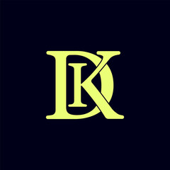 Initial DK Logo Design Vector
