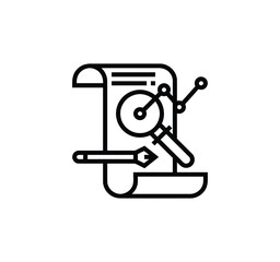 Data analytics icon set with editable stroke. Data analysis thin line icon collection. Vector illustration