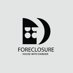 Obraz premium Foreclosure house symbol depicting real estate risk and financial crisis