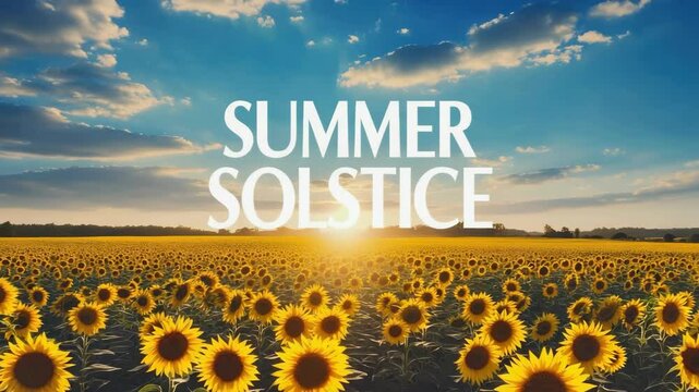 Summer Solstice Sunflower Field
