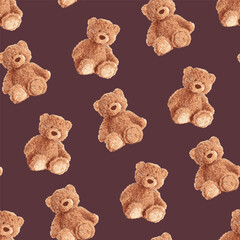 Seamless Teddy Bears Pattern 12 June 2025
