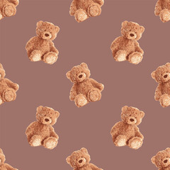 Seamless Teddy Bears Pattern 15 June 2025