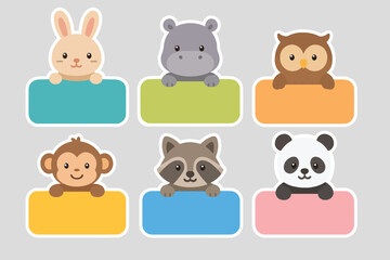 Cute Domestic Animal Sticker Set – Dog, Cat, Rabbit, Hamster, Guinea Pig, Parrot