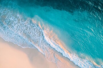 Beach Waves and Sand: Ocean Scenery and Turquoise Water