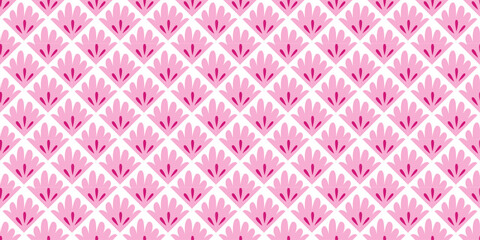 Pink and Magenta Floral Seamless Pattern Design