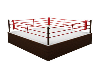 3d Rendering of Isometric Boxing Ring Arena for Fight Competition Png