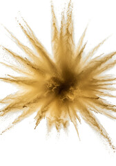 Explosion Of Golden Powder Creating A Dynamic Abstract Illustration