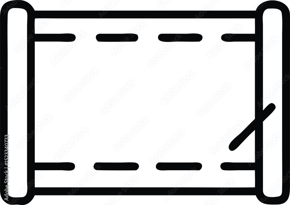 Poster vector screen outline icon for digital interface and web design elements
