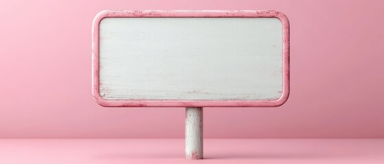 Pink signboard on a pink background