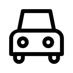 Transportation Icon Compact Car. Represents urban mobility, economy, or everyday travel.
