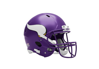 Illustration of Purple Football Helmet Sports Protective Headgear Isolated