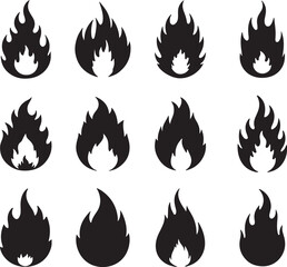 Fire Icons Vector Set